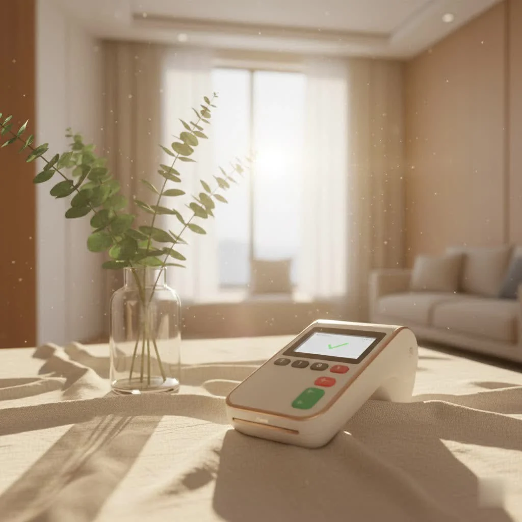 Mobile phone credit card reader connected to a smartphone