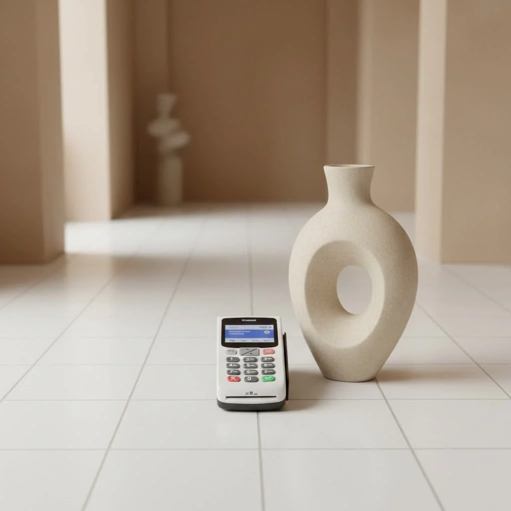 Mobile credit card reader connected to a smartphone