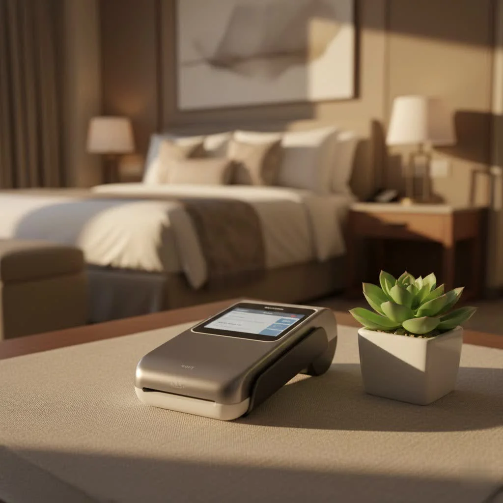 Digital card reader connected to a laptop