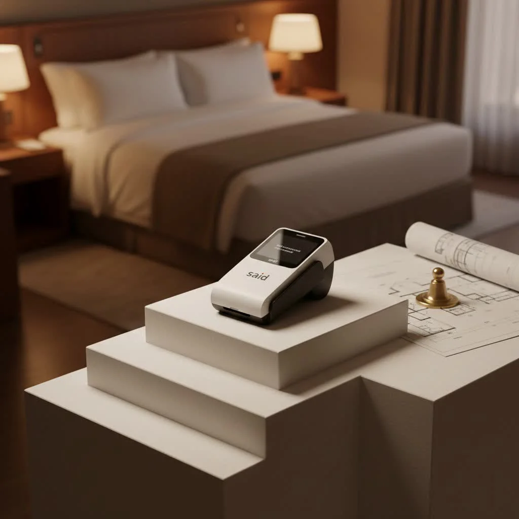 Modern card reader processing a contactless payment